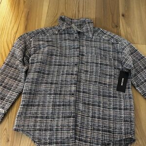 Plaid Button-Up Shirt